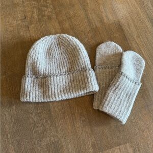 LOFT Knit Beanie and Mittens Set